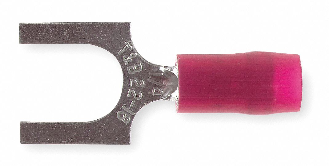 Fork Terminal Tin Copper Red PK100