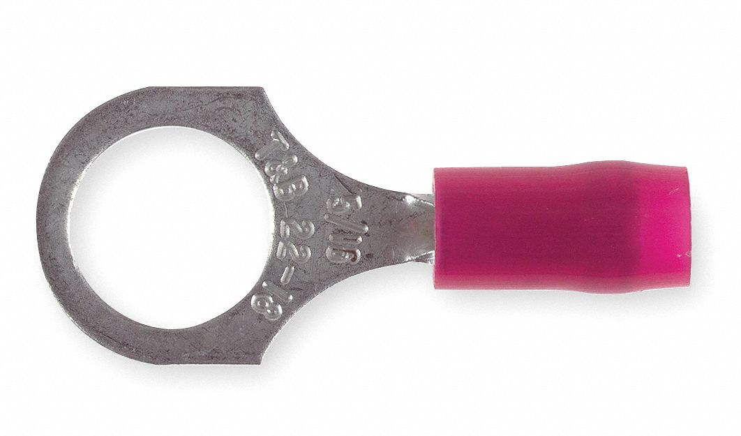 Ring Terminal Red 22 AWG 16 AWG PK100