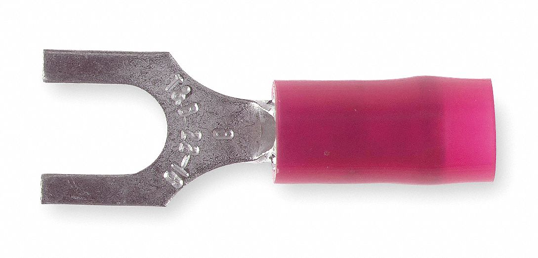 Fork Terminal Tin Copper Red PK100