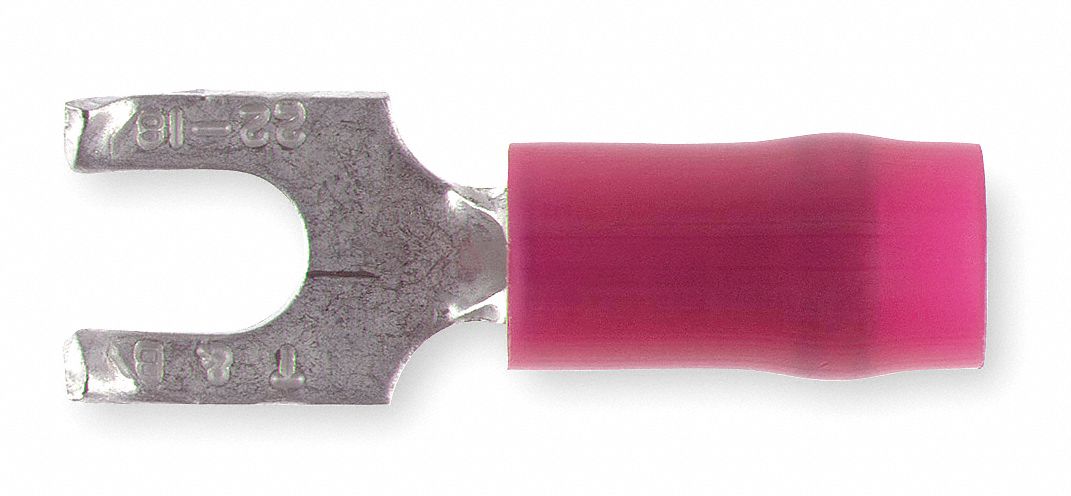 Fork Terminal Tin Copper Red PK100