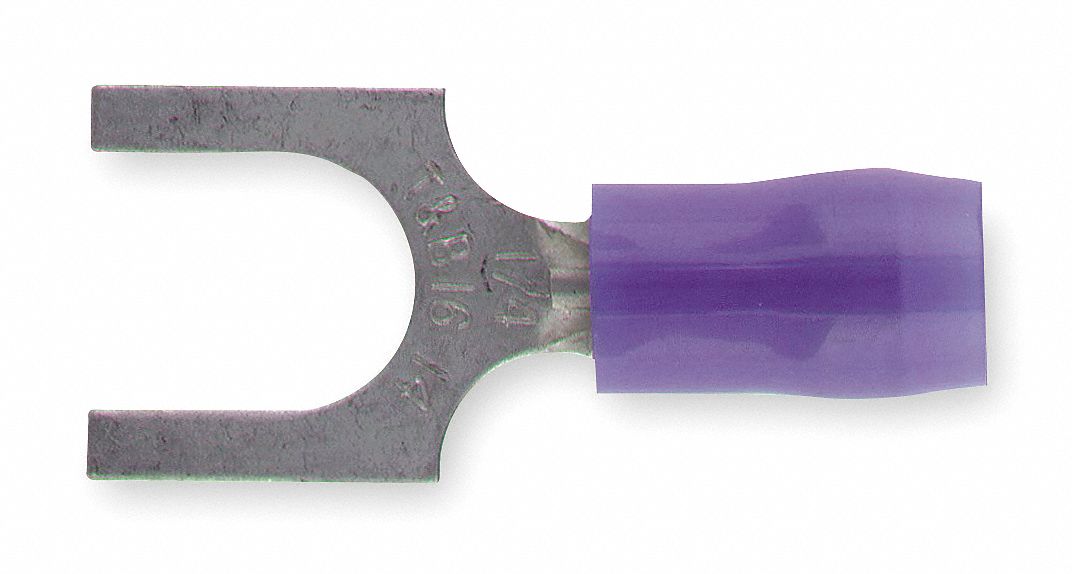 Fork Terminal Tin Copper Blue PK100