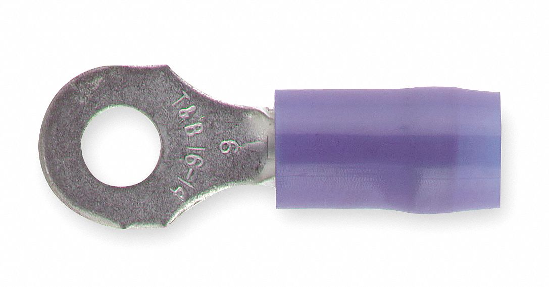 Ring Terminal Blue 18 AWG 14 AWG PK100