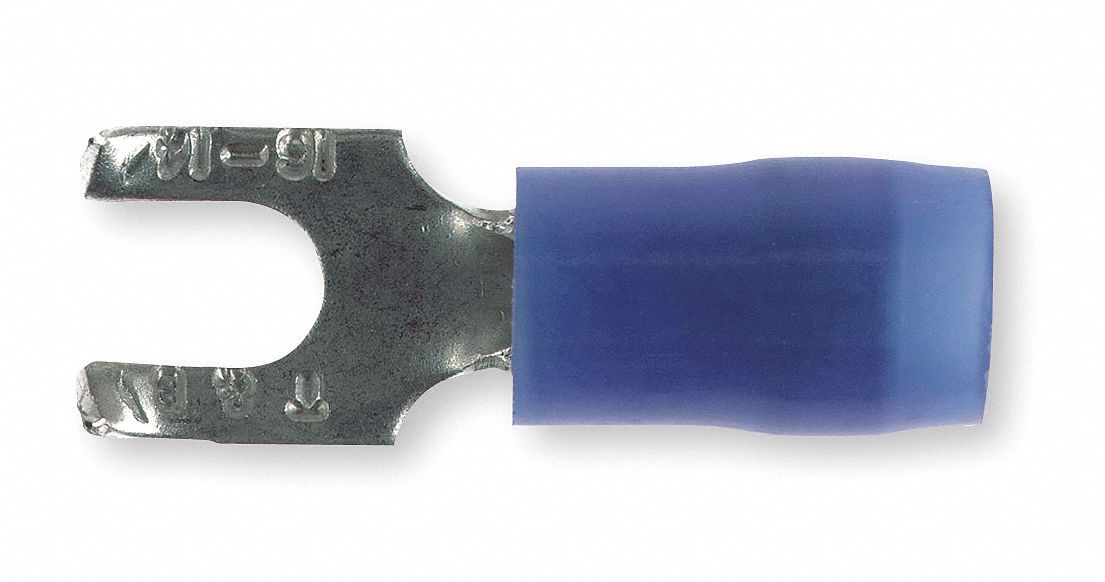 Fork Terminal Tin Copper Blue PK100