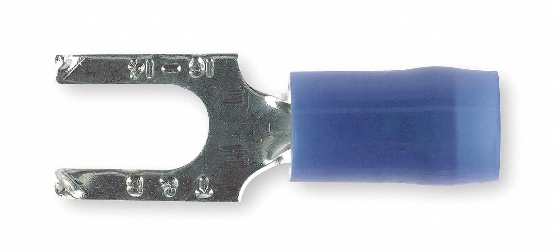 Fork Terminal Tin Copper Blue PK100