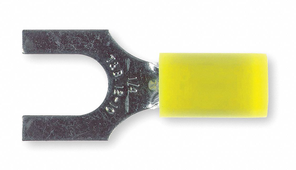 Fork Terminal Tin Copper Yellow PK50