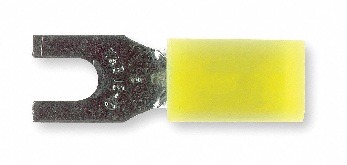Fork Terminal Tin Copper Yellow PK50