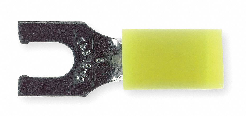 Fork Terminal Tin Copper Yellow PK50