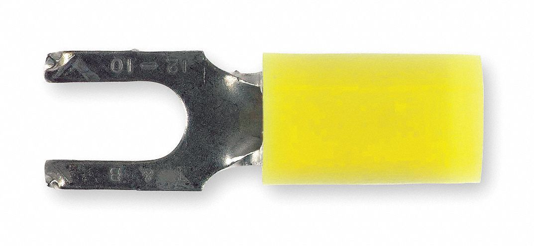 Fork Terminal Tin Copper Yellow PK50