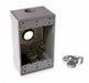 Weatherproof Box 1Gang 3Inlet Alum