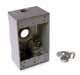 Weatherproof Box 1Gang 4Inlet Alum