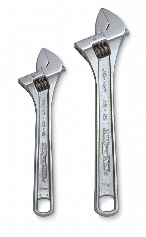 Adj. Wrench Set Steel Chrm 6-1/4 to 10 
