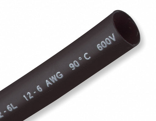 Shrink Tubing 6 in Blk 0.35 in ID PK25
