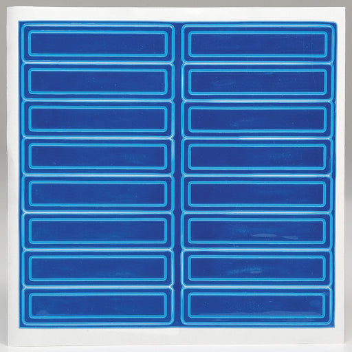D5953 HardHatLabel Vinyl Rectangle Blue PK16