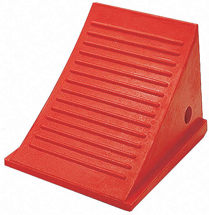 Wheel Chock 8-1/2 In H Urethane Orange