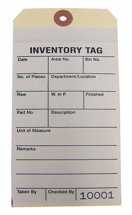 InventoryTag 6-1/4inH White PK100