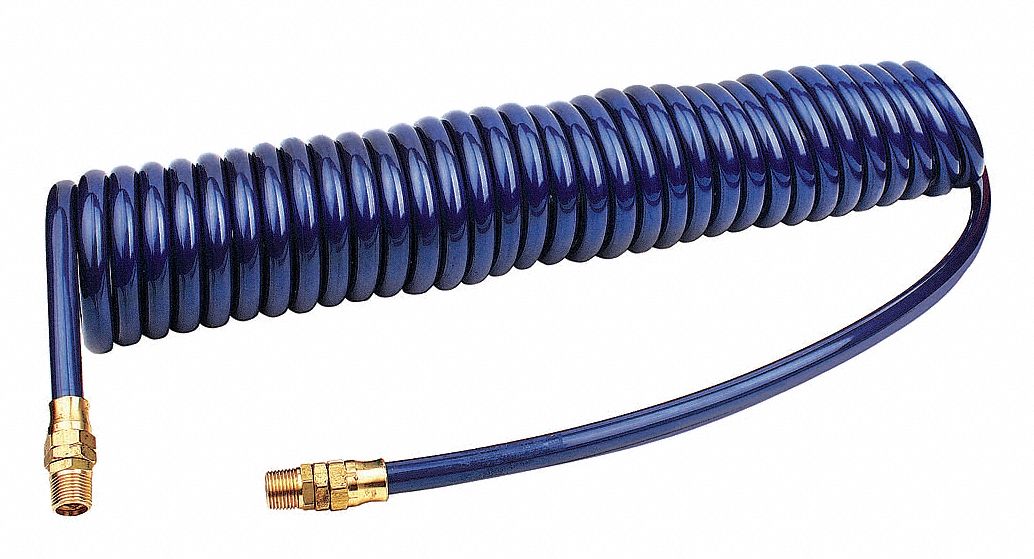 Coiled Air Hose 3/8 ID x 12 ft.