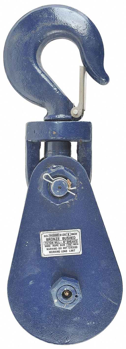 Pulley Block Swvl Hook 3/4-7/8 Rope dia