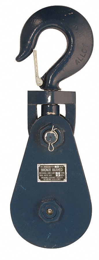 Pulley Block Swvl Hook 3/4-7/8 Rope dia