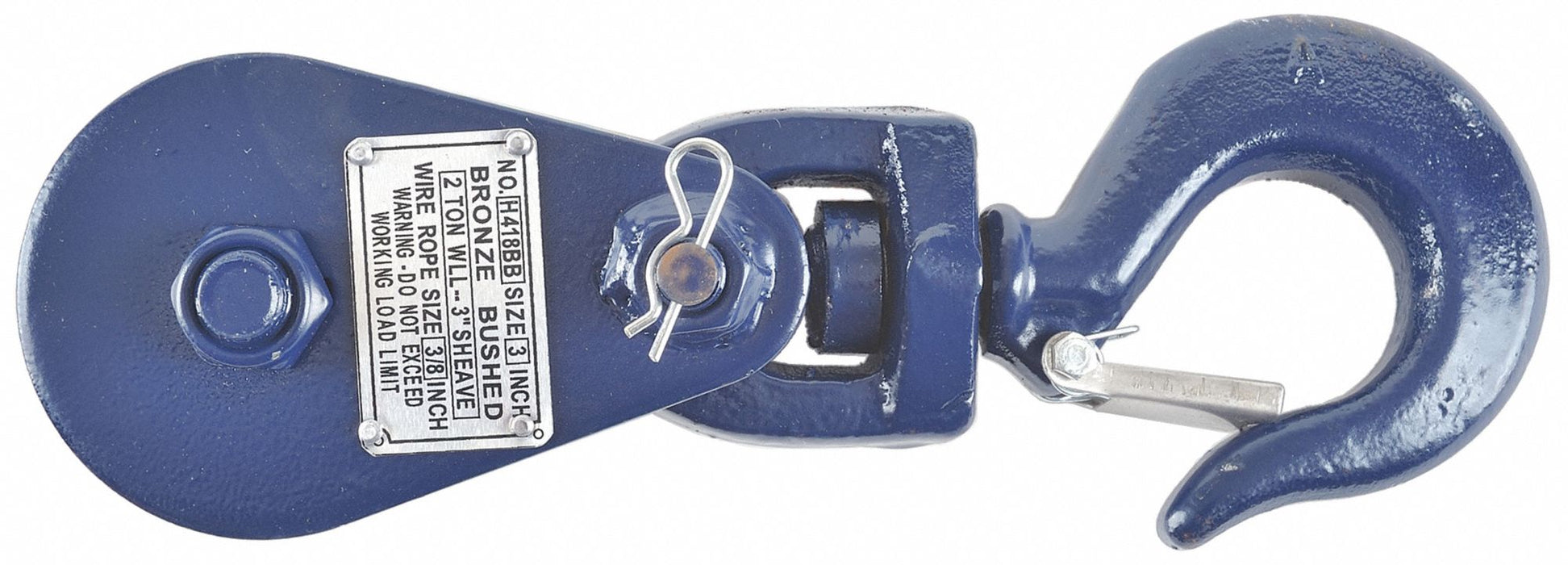 Pulley Block Swvl Hk. 5/16-3/8 Rope dia
