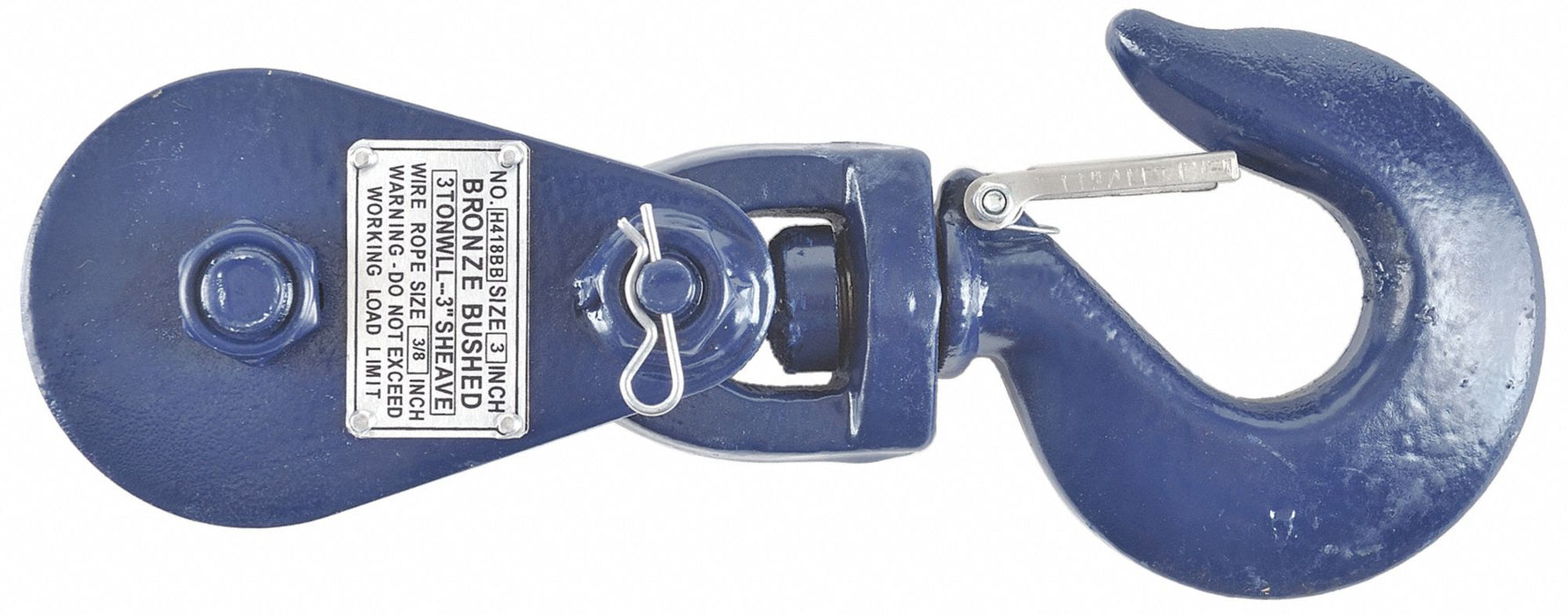 Pulley Block Swvl Hk. 5/16-3/8 Rope dia