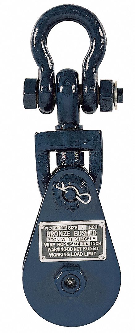 Pulley Block Shackle 5/16 -3/8 Rope dia