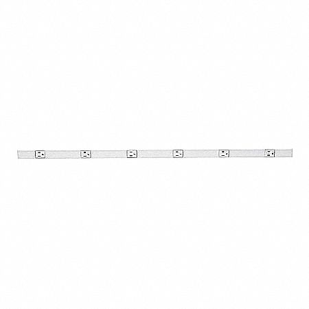 Prewired Raceway 15A 6 Outlet White