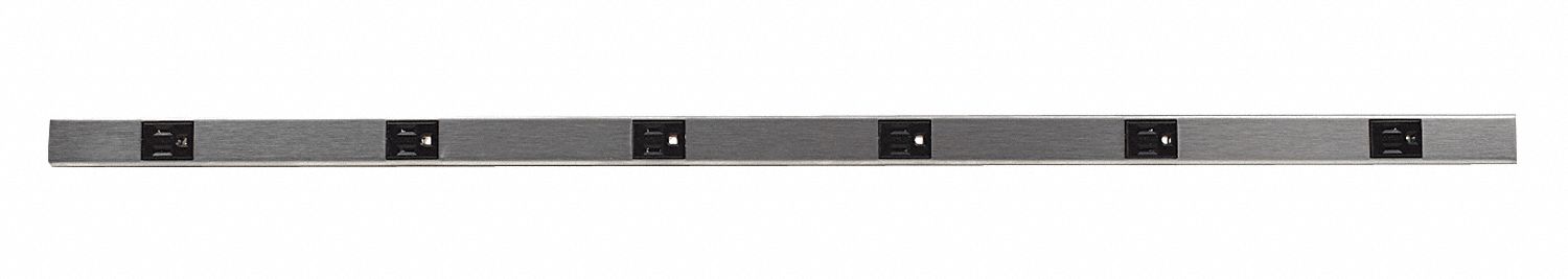 Prewired Raceway 15A 6 Outlet SS