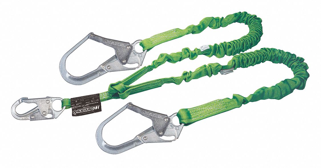 Shock-Absorbing Lanyard Green