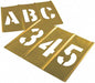 Stencil Set Letters  Numbers Brass