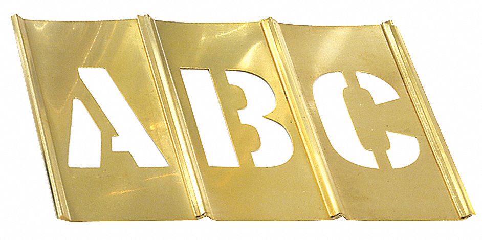Stencil Set Letter Set Brass 33 pcs