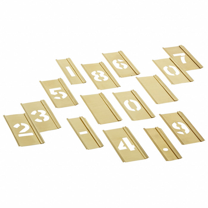 Stencil Set Number Set Brass 15 pcs