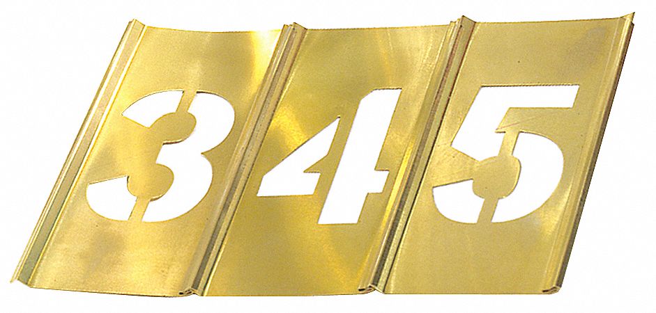 Stencil Set Number Set Brass 15 pcs