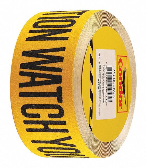 AntiSlip Tape 60 ftLx3 W BLK/YLW 60Grit