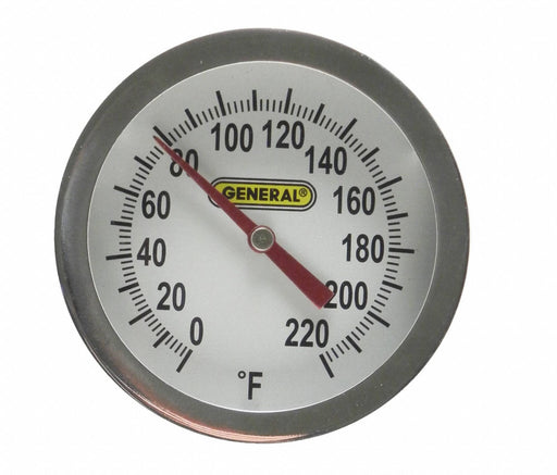 Bimetal Thermom 2 In Dial 0 to 220F