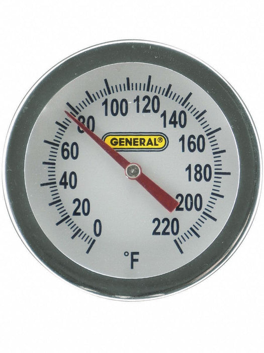 Bimetal Thermom 2 In Dial 0 to 220F