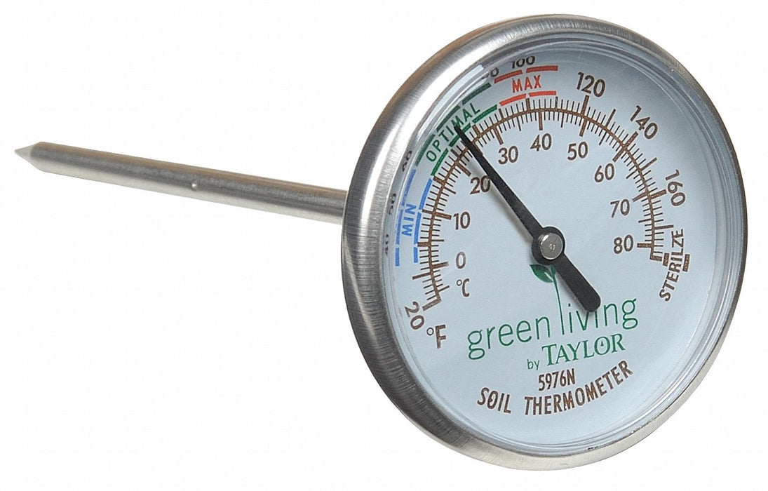 Bimetal Thermom 2 In Dial 20 to 180F