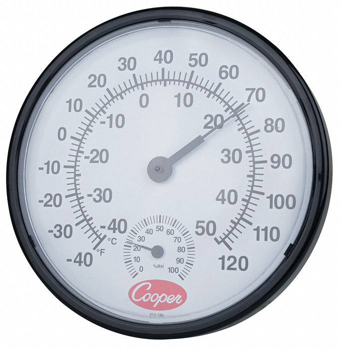 Analog Hygrometer 12 in -40 to 120 F