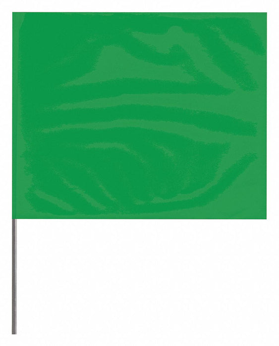 Marking Flag Green PVC 4 in H PK100