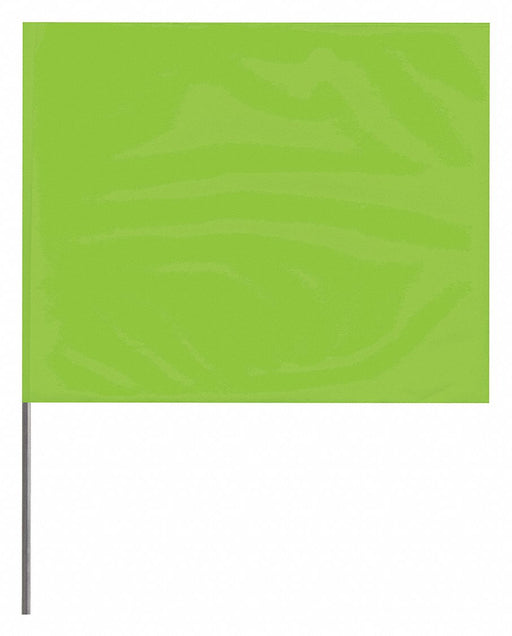 Marking Flag Lime Glo Blank PVC PK100