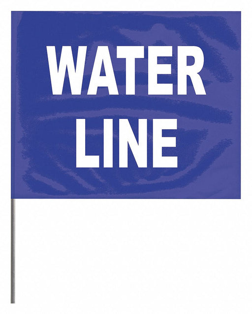 Marking Flag Blue Water Line PVC PK100