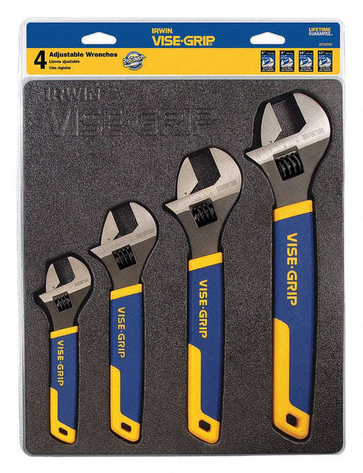 Adj. Wrench Sets Steel Chrome 6 to 12 