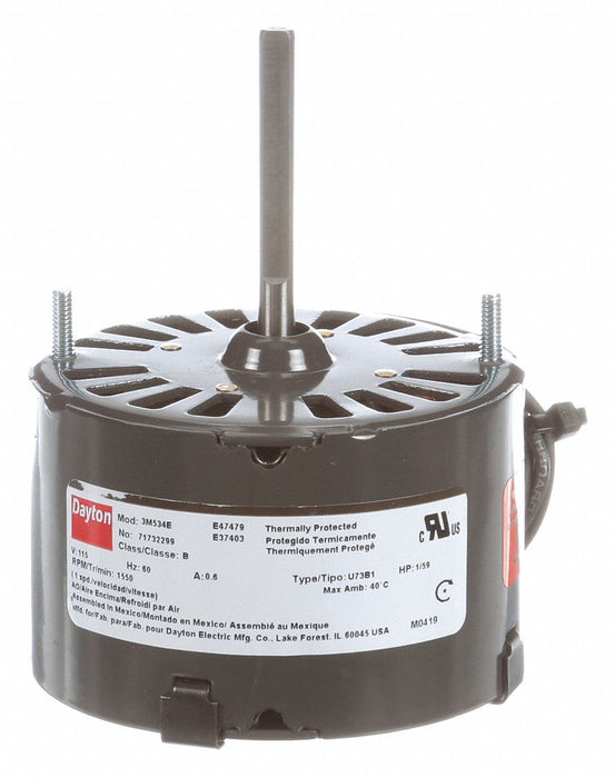 Motor 1/100 HP 1550 rpm 3.3 115V