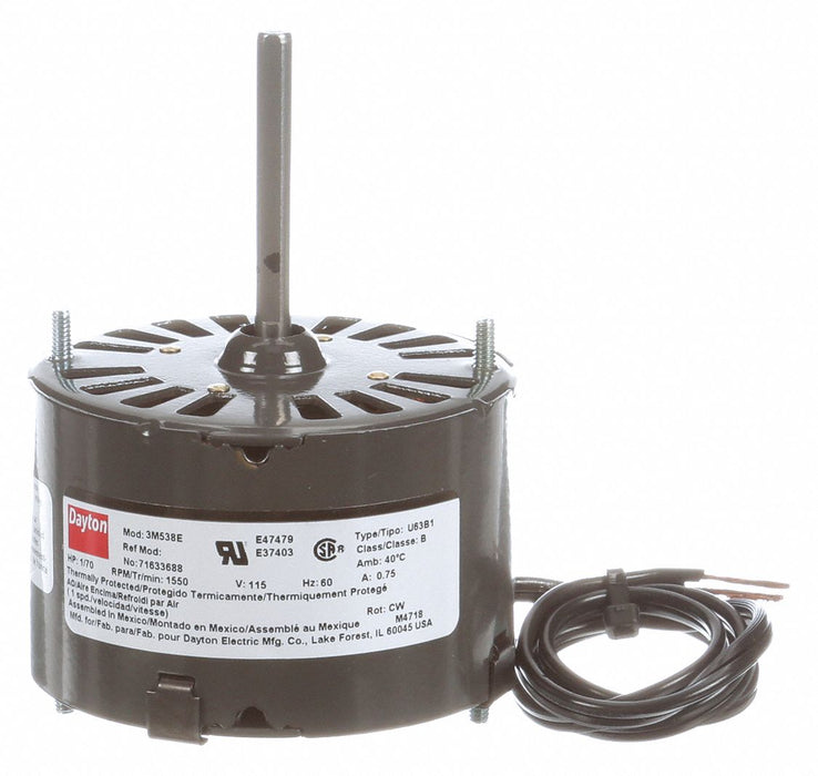 Motor 1/70 HP 1550 rpm 3.3 115V