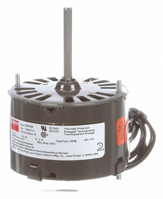 Motor 1/70 HP 1550 rpm 3.3 115V