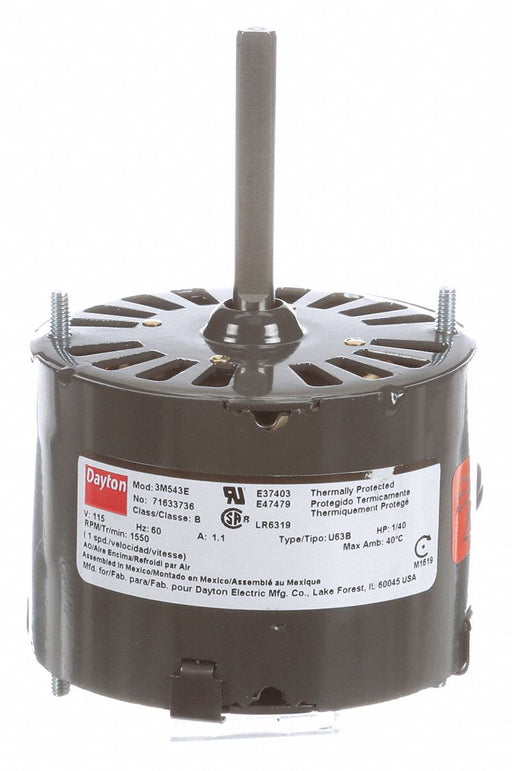 Motor 1/40 HP 1550 rpm 3.3 115V