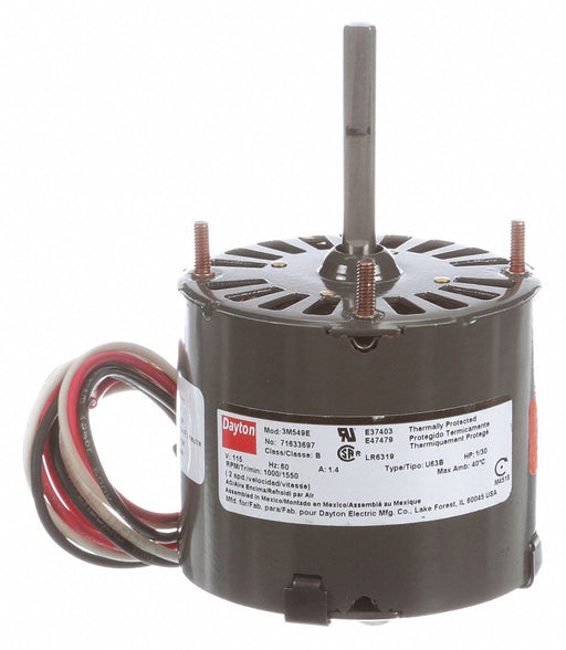 Motor 1/30 HP 1550 rpm 3.3 115V