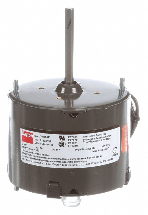 Motor 1/70 HP 1550 rpm 3.3 115V