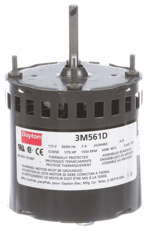 Motor 1/70 HP 1550 rpm 3.3 115V