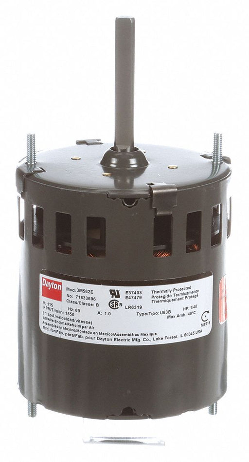 Motor 1/40 HP 1550 rpm 3.3 115V