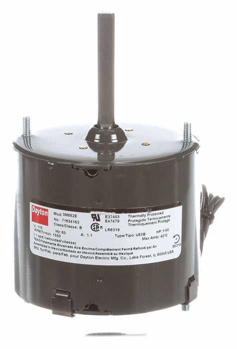 Motor 1/40 HP 1550 rpm 3.3 115V